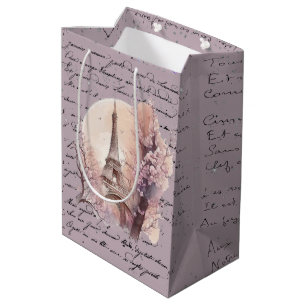 Eiffelturm in der Frühjahrsgeschenktasche Mittlere Geschenktüte