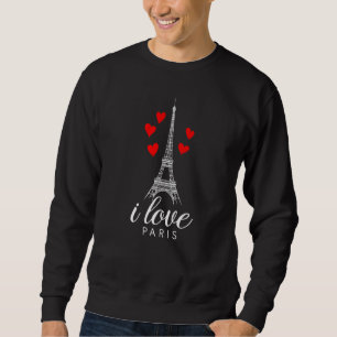 Eiffelturm in Liebe Paris Frankreich mit französis Sweatshirt