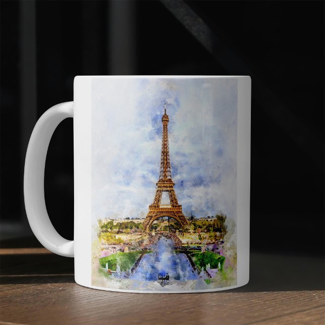 Eiffelturm in Paris bei Sonnenuntergang Nr. 2 Kaffeetasse (Von Creator hochgeladen)