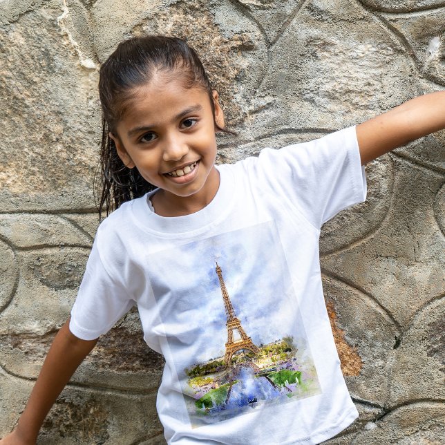 Eiffelturm in Paris bei Sonnenuntergang Nr. 2 T-Shirt (Von Creator hochgeladen)
