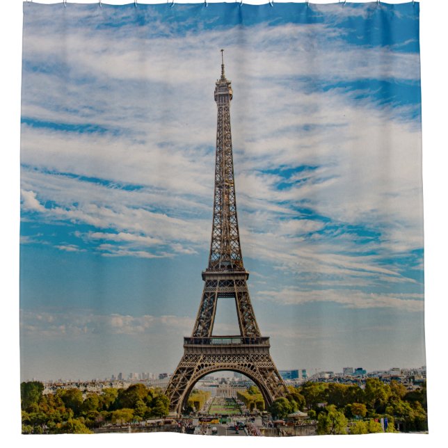 Eiffelturm in Paris Duschvorhang (Vorderseite)