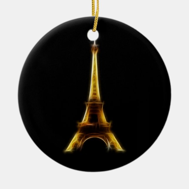 Eiffelturm in Paris Frankreich Keramik Ornament (Vorne)