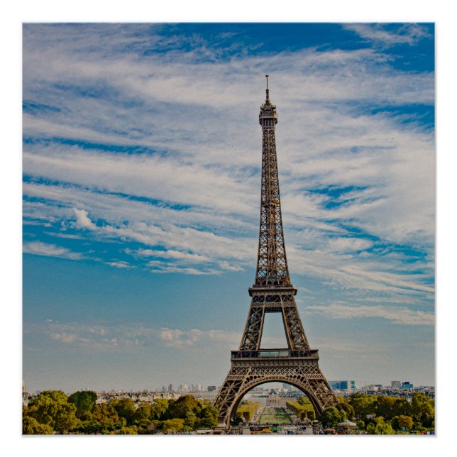 Eiffelturm in Paris Poster (Vorderseite)
