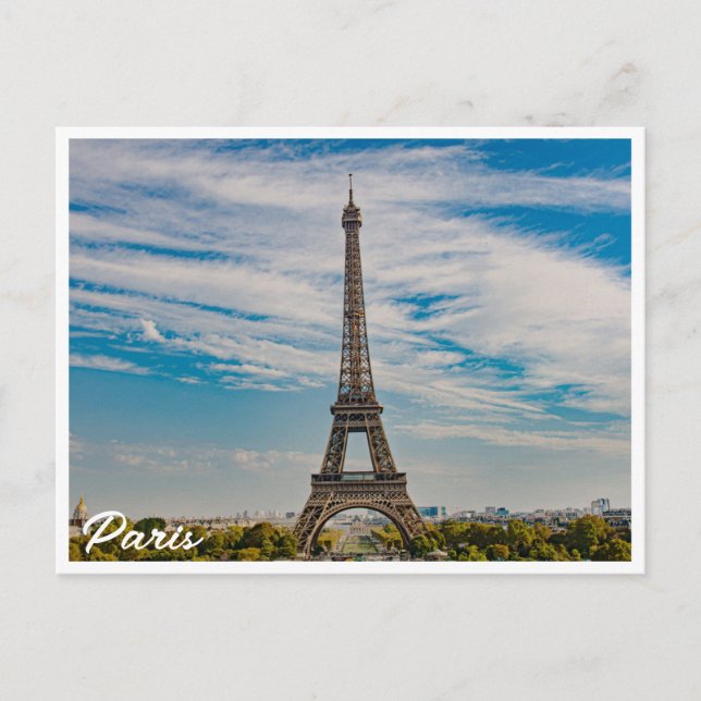 Eiffelturm in Paris Postkarte (Vorderseite)