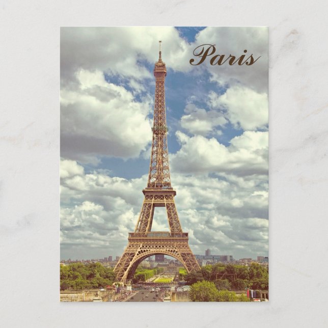 Eiffelturm in Paris Postkarte (Vorderseite)