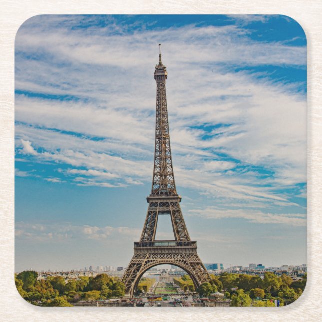 Eiffelturm in Paris Rechteckiger Pappuntersetzer (Vorderseite)