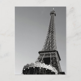 Eiffelturm in Schwarz-Weiß Postkarte