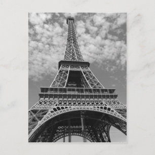 Eiffelturm in Schwarzweiß Postkarte