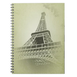 Eiffelturm in Sepia-Ton Notizblock