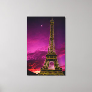 Eiffelturm in Sunshine Sky Canvas Print Leinwanddruck