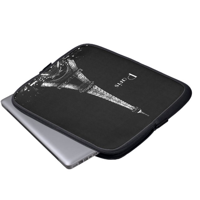 Eiffelturm-Laptop-Hülse Laptopschutzhülle (Vorne Knopf)