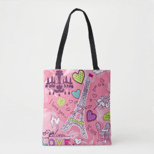 Eiffelturm Liebe Paris Frankreich Rosa Tasche