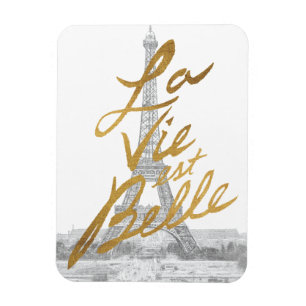Eiffelturm mit Goldschreiben Magnet