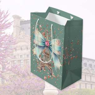 Eiffelturm mit Schleife Mittlere Geschenktüte