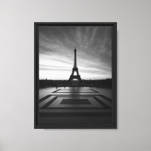 Eiffelturm Monochrome Gerahmte Leinwand Art Print