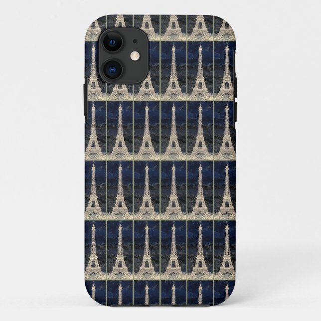 Eiffelturm-Muster Case-Mate iPhone Hülle (Rückseite)