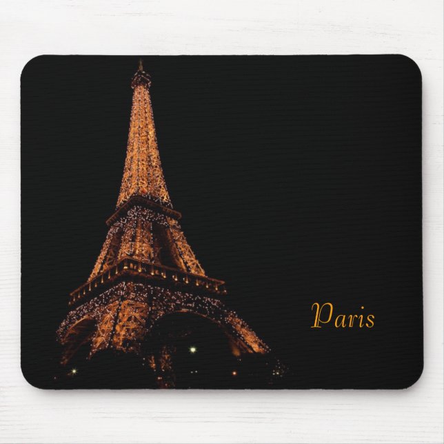 Eiffelturm nachts, Paris Mousepad (Vorne)