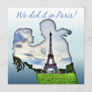 Eiffelturm Paar Paris Hochzeitsempfang Einladung