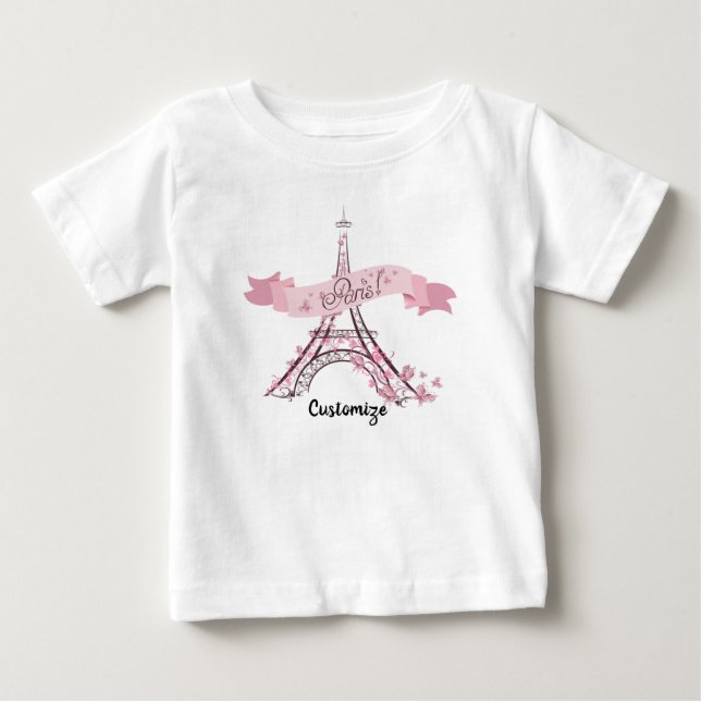 Eiffelturm, Paris Baby Fine Jersey T - Shirt (Vorderseite)
