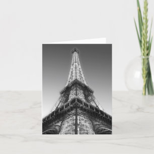Eiffelturm Paris Blank Note Card Schwarz-weiß Feiertagskarte