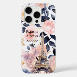 Eiffelturm Paris Blumen iPhone 16 Pro Hülle
