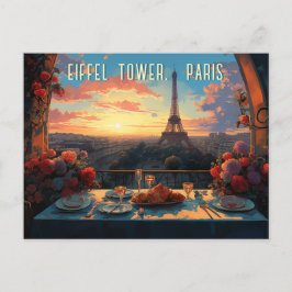Eiffelturm Paris City Illustration Reisen Art Postkarte