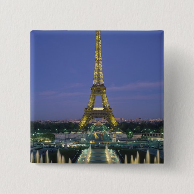 Eiffelturm, Paris, Frankreich 2 Button (Vorderseite)