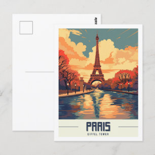 Eiffelturm Paris Frankreich Berühmter Reiseort Postkarte