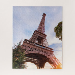 Eiffelturm Paris Frankreich Bewölkter Tag