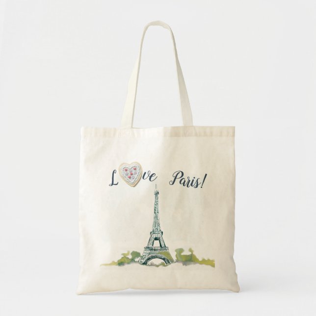 Eiffelturm Paris Frankreich| Liebe Paris Pen und T Tragetasche (Vorne)