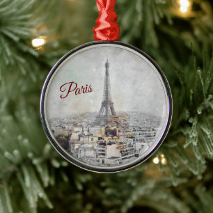 Eiffelturm. Paris, Frankreich Ornament Aus Metall