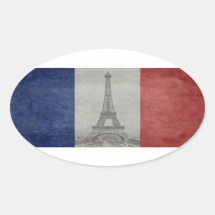 Eiffelturm, Paris Frankreich Ovaler Aufkleber