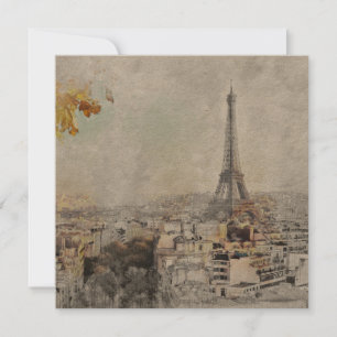Eiffelturm. Paris, Frankreich Postcard Einladung
