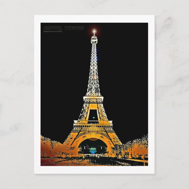 Eiffelturm, Paris, Frankreich Postkarte (Vorderseite)