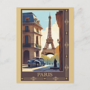 Eiffelturm Paris Frankreich Reise Vintage Postkarte