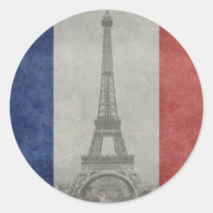 Eiffelturm, Paris Frankreich Runder Aufkleber