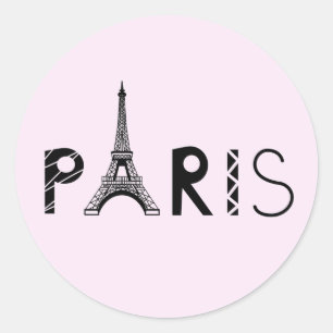 Eiffelturm Paris, Frankreich   Runder Aufkleber