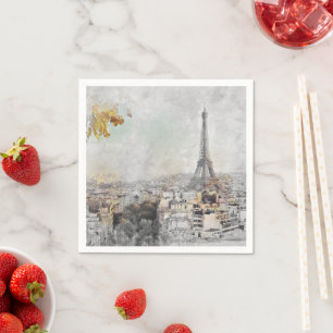 Eiffelturm. Paris, Frankreich Serviette