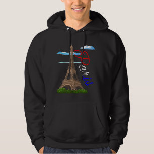 Eiffelturm Paris Französisch-Flagge Hoodie