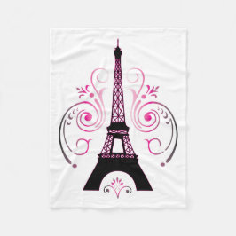 Eiffelturm Paris Gradient Swirl Design Fleecedecke
