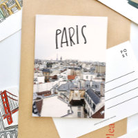 Eiffelturm Paris Handschrift Postkarte