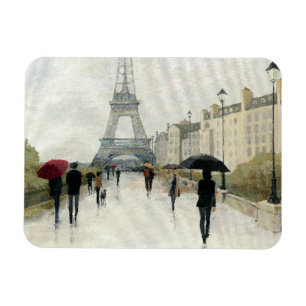 Eiffelturm   Paris im Regen Magnet