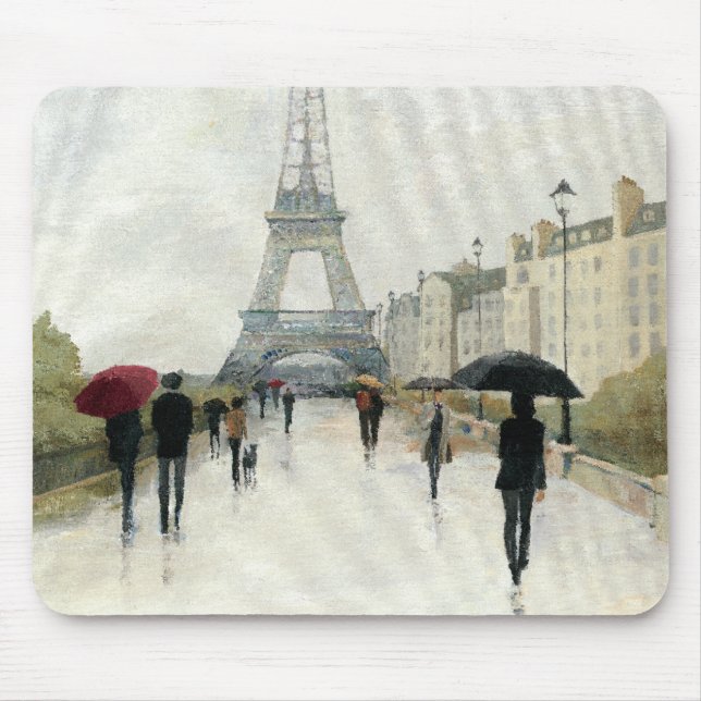 Eiffelturm | Paris im Regen Mousepad (Vorne)