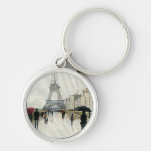 Eiffelturm Paris im Regen Schlüsselanhänger