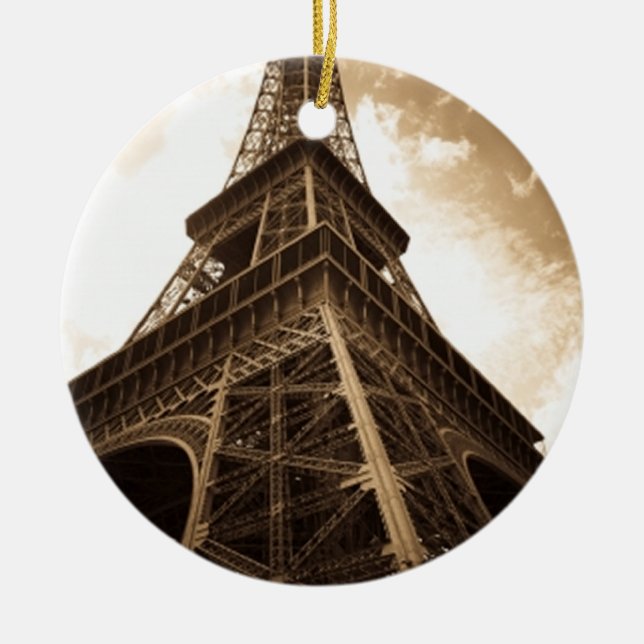 Eiffelturm Paris Keramikornament (Vorne)