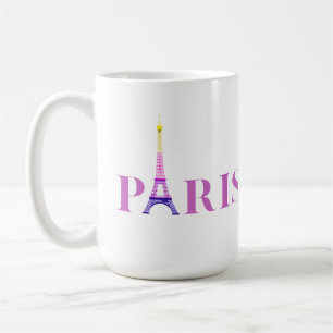 Eiffelturm-Paris-Lebendig und Bunt- Kaffeetasse
