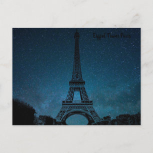 Eiffelturm, Paris Night Sky Postkarte