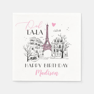 Eiffelturm Paris Parisianer Alles Gute zum Geburts Serviette