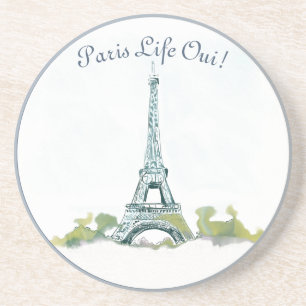 Eiffelturm Paris Pen und Aquarellskizze Getränkeuntersetzer