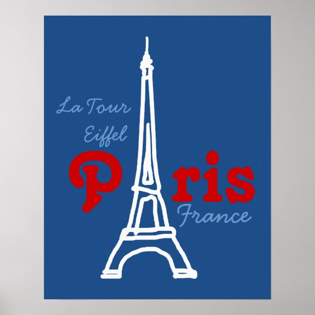 Eiffelturm Paris Poster (Vorne)